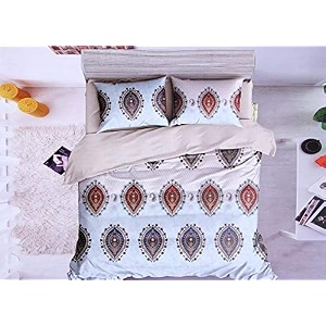 220 tc glace cotton king size double bed xxxl 10 feet bedsheet without joint with 2 pillow covers creame
