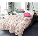 220 TC Glace Cotton King Size Double Bed XXXL 10 Feet BedSheet Without Joint with 2 Pillow Covers (Orangish)