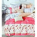 220 TC Glace Cotton King Size Double Bed XXXL 10 Feet BedSheet Without Joint with 2 Pillow Covers (Peach)