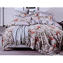 220 TC Glace Cotton King Size Double Bed XXXL 10 Feet BedSheet Without Joint with 2 Pillow Covers (Black White)