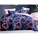 220 TC Glace Cotton King Size Double Bed XXXL 10 Feet BedSheet Without Joint with 2 Pillow Covers (Pink Heart)