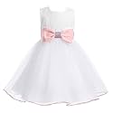 Baby Girls Stylish Princess Dresses Satin Pretty Knee Length Birthday Kids A-Line Frock/Dress