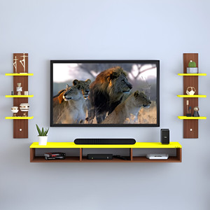 shahq tv cabinet for bedroom in 32 inch in engineered wood tv entertainment unit finish color - brown  yellow diydo-it-yourself