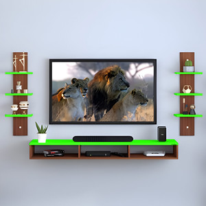 shahq tv cabinet for bedroom in 32 inch in engineered wood tv entertainment unit finish color - brown  green diydo-it-yourself