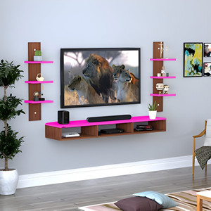 shahq tv cabinet for bedroom in 32 inch in engineered wood tv entertainment unit finish color - brown  pink diydo-it-yourself