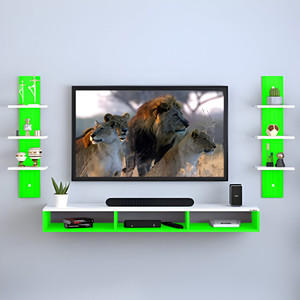 shahq tv cabinet for bedroom in 32 inch in engineered wood tv entertainment unit finish color - green  white diydo-it-yourself