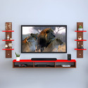 ShahQ Wall Mounted Entertainment Unit Engineered Wood TV Entertainment Unit