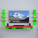 ShahQ TV Cabinet for Bedroom in 32 inch in Engineered Wood TV Entertainment Unit (Finish Color - Green & Red, DIY(Do-It-Yourself))