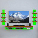 ShahQ TV Cabinet for Bedroom in 32 inch in Engineered Wood TV Entertainment Unit (Finish Color - Green Brown, DIY(Do-It-Yourself))