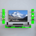 ShahQ TV Cabinet for Bedroom in 32 inch in Engineered Wood TV Entertainment Unit (Finish Color - Green Grey, DIY(Do-It-Yourself))