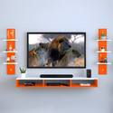 ShahQ Wall Mounted Entertainment Unit Engineered Wood TV Entertainment Unit