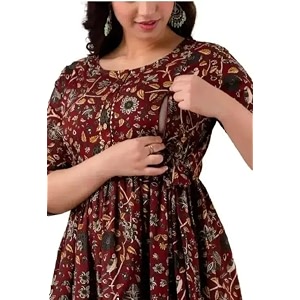 SHAIFALI Fashions Womens Cotton Floral Printed Maternity