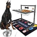 SHAINFUN Elevated Dog Bowls for Large Dogs and Extra Large Sized Dog Raised Dog Bowl Stand Adjustable Height with Two 3000ML(13-14cups) Stainless Steel Dog Food Bowls Metal Elevated Dog Bowl Stand
