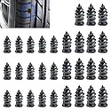Shakas 30 PCS Car Quick Vacuum Tire Repair Nail, 0.2" x 0.47" + 0.26" x 0.59" High Hardness Wear-Resistant Tightly Sealed Tire Rubber Nail, Replacement Parts, Suitable for Most Cars (Black)