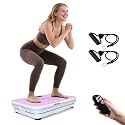 ROTAI Vibration Plate Exercise Machine for Lymphatic Drainage Massager &amp; Weight Loss, 400 lbs Capacity Whole Body Vibrating Shake Plate Workout for Women and Men