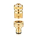 Shakti Technology Brass Inlet Filter Set Universal Tap Connector, Brass Pipe Connector for Tap, Hose Pipe, 3/4 Inch Inlet Nozzle Universal Faucet Adapter Tap Connector Sets With Quick Connector