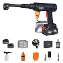 Shakti Technology CP-01 Cordless Portable 48V Wireless Car Washer High Pressure Gun - 12000mAh High Pressure Water Gun for Car & Bike Wash, Adjustable Nozzle, 5M Hose Pipe, Double Battery Included