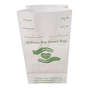 shakuntla disposable vomit bags sickness bags - pack of 1