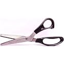 Shalimar Brand 10" Professional Zig Zag Scissor for Cloth Fabric Cutting and Tailoring Work,Mild Steel, Ergonomic Grips,Ultra-Sharp, Pinking Shears for Sewing, Craft, Dressmaking, Fabrics Art and Craft 10 Inches (Right-Ha