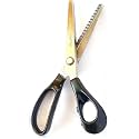9" Inches Professional Zig Zag Scissor For Cloth Fabric Cutting And Tailoring Work, Mild Steel, Ergonomic Grips, Ultra-Sharp, Pinking Shears For Sewing