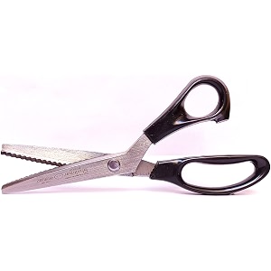 shalimar brand 1034 professional zig zag scissor for cloth fabric cutting and tailoring workmild steel ergonomic gripsultra-sharp pinking shears for sewing craft dressmaking fabrics art and craft 10 inches right-handed