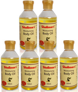 shalimars moisturizing body oil 100 ml pack of 6 600 ml