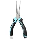 SHALL 6" Mini Needle Nose Pliers, Long Nose Pliers w/Comfort Grip Handles &amp; Non-Serrated Drop Forged Steel Jaws, Small Needle Nose Pliers for Jewelry Making, Wire Wrapping, Crafts, Electronic Repair