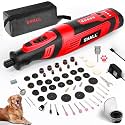 SHALL 8V Cordless Rotary Tool Kit, Lightweight 2.5 Ah Battery Rechargeable Dog Nail Grinder w/ 122 Accessories, 5-Speed Power Rotary Tool for Sanding, Carving, Polishing, Engraving, Pet Grooming