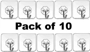 shalvi adhesive hanging hook pack of 10 hook rail 10