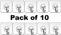 Shalvi ADHESIVE Hanging Hook Pack of 10 Hook Rail 10