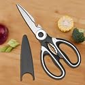 SHALVI Modern Black Multipurpose Kitchen Scissor with Case for Home, Fish, Meat, Vegetable Cutting
