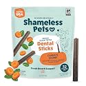 Shameless Pets Carrot & Mint Dental Chews for Dogs, 32 Chews (Pack of 12)