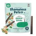 Shameless Pets Chicken & Mint Dental Chews for Dogs, 32 Chews (Pack of 12)
