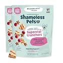 Shameless Pets Crunchy Cat, Natural Kitty Treats for Cats with Digestive Support with Real Chicken, Healthy Flavored Feline Snacks - Cran You Say Chicken (Pack of 2)