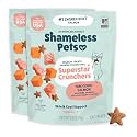 Shameless Pets Crunchy Cat-Treats - Kitty-Treats for Cats with Skin &amp; Coat Support, Natural Ingredients KittenTreats with Real Salmon, Healthy Flavored Feline Snacks - Yam Good Salmon, (Pack of 2)