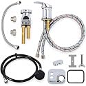 Shampoo Bowl Faucet Kit with Vacuum Breaker & Sprayer Hose for Salon Sink