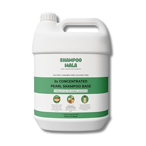 shampoowala 2x concentrated pearly shampoo base herbal shampoo base  paraben free  sls free  gmo free  diy your own haircare 5000 ml
