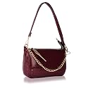 SHAMRIZ Leather Casual Travel Chain Shoulder/Sling Bag with Detachable Chain Sling For Women/Girl's (Red)