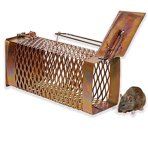 iron rat trap  humane live catch amp release mousetrap  durable eco-friendly cage for indoor amp outdoor use iron rat trap 21x8x8