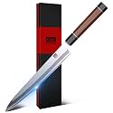 SHAN ZU 10 Inch Japanese Sushi Knife, 9 Layers 10Cr15MoV High Carbon Steel