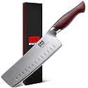 SHAN ZU 7 In Nakiri Knife, 10Cr15MoV High Carbon Stainless Steel Chef Knife