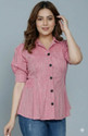 Shanaya Casual Solid Women Pink Top