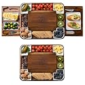 Shanik Personalized Charcuterie Board & Cheese Platter Set Large Acacia Wood with Custom Engraving, 4 Ceramic Bowls, Cutlery & Hidden Drawers Wedding, Anniversary & Housewarming Gift