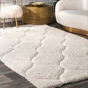 Shanno Carpet Luxury Shaggy Carpet Solid Plain