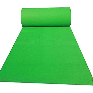 shanno carpet nonwoven exhibition acrylic fiber fabric carpet for wedding any event party decoration use for living room amp school function size 6 x 15 feet color green