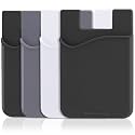 SHANSHUI 4-in-1 Phone Card Holder: Premium Silicone Wallet for ID, Drivers License, Credit Cards - Fits All Mobile Phones