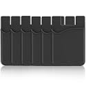 SHANSHUI Card Holder for Phone Case, 6 Pack Phone Card Holder for Back of Phone Wallet Stick on Compatible for iPhone &amp; Almost All Smartphones