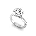 Shanti Jewel IGI Certified 3.75 Carat Round Lab Grown Diamond (3 Ct, F, VVS2) Hidden Halo 14K Gold Wedding Engagement Ring For Womens