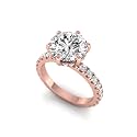 Shanti Jewel IGI Certified 3.75 Carat Round Lab Grown Diamond (3 Ct, F, VVS2) Hidden Halo 14K Gold Wedding Engagement Ring For Womens