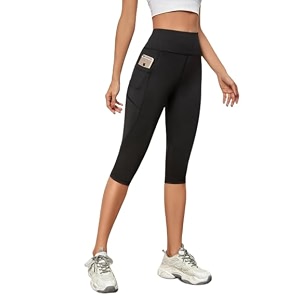 SHAPERX Dri Fit High-Rise Active Capris 3